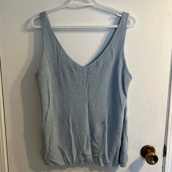 Vero Moda Blue Knit Tank, 1X - Picture 2 of 3